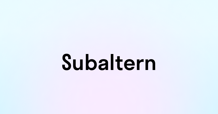 Subaltern