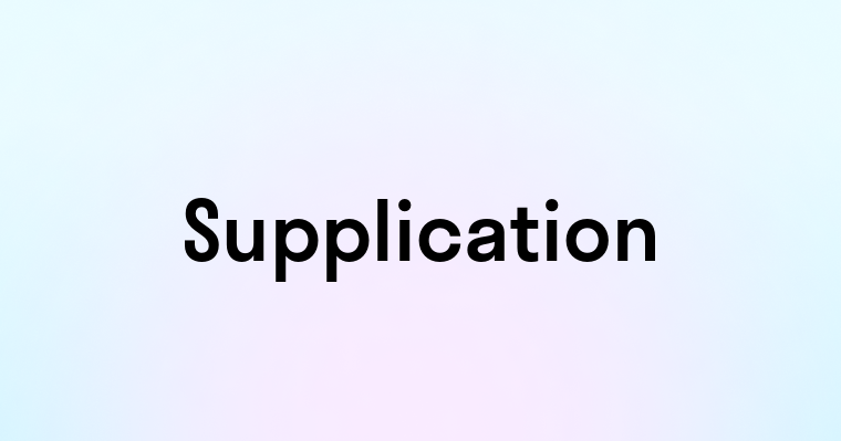 Supplication