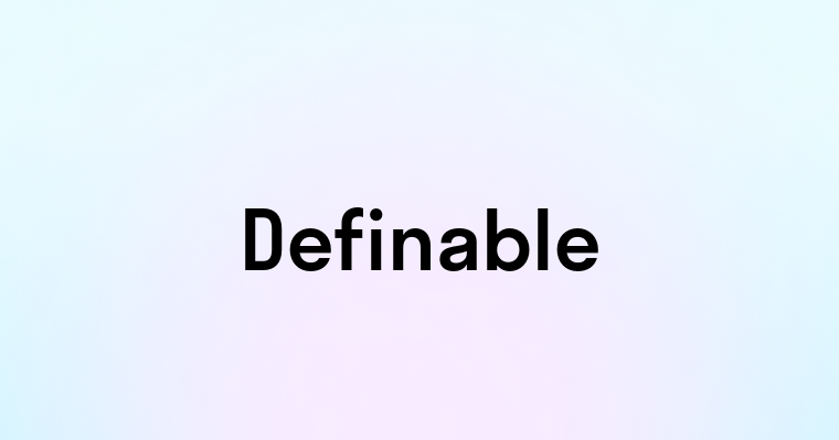 Definable