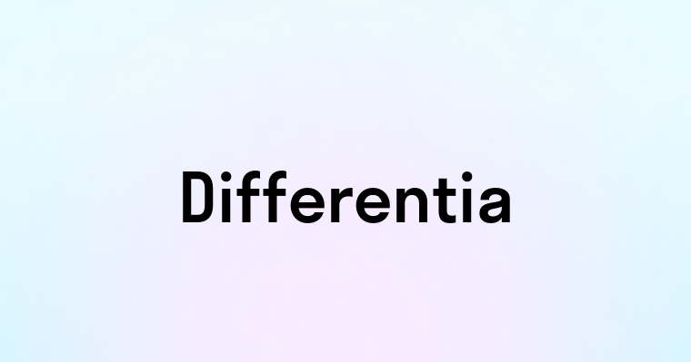 Differentia