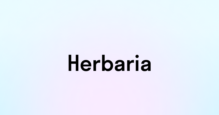 Herbaria