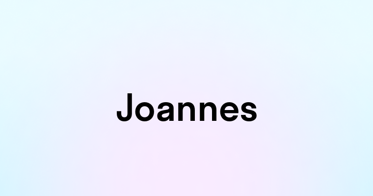 Joannes