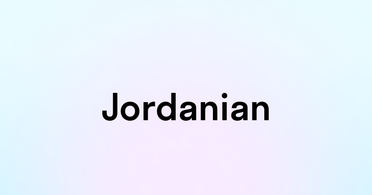 Jordanian