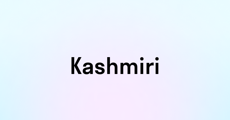 Kashmiri