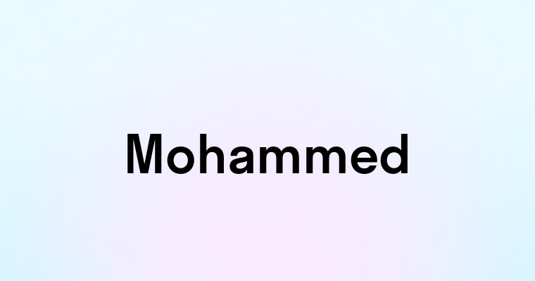 Mohammed