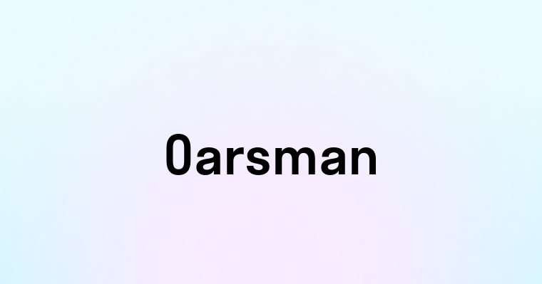 Oarsman