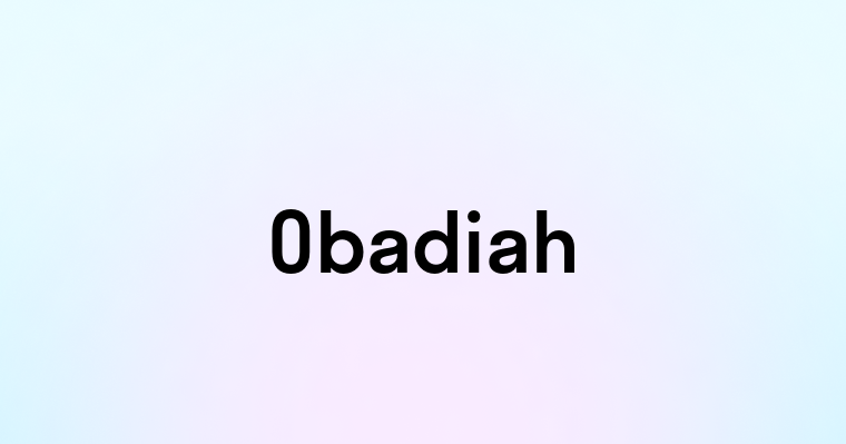 Obadiah