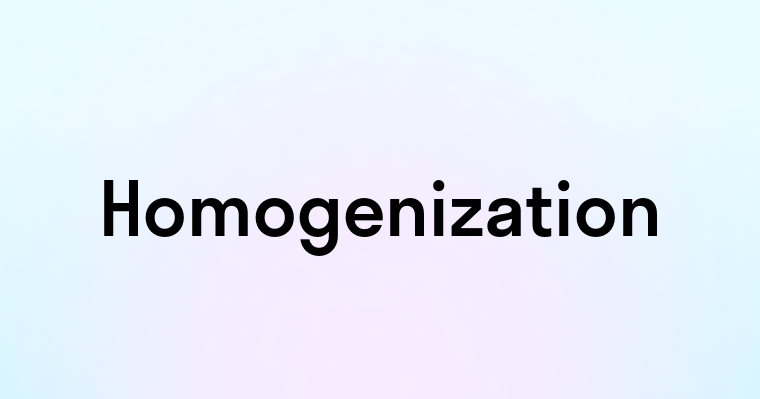 Homogenization