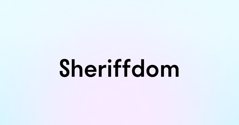 Sheriffdom