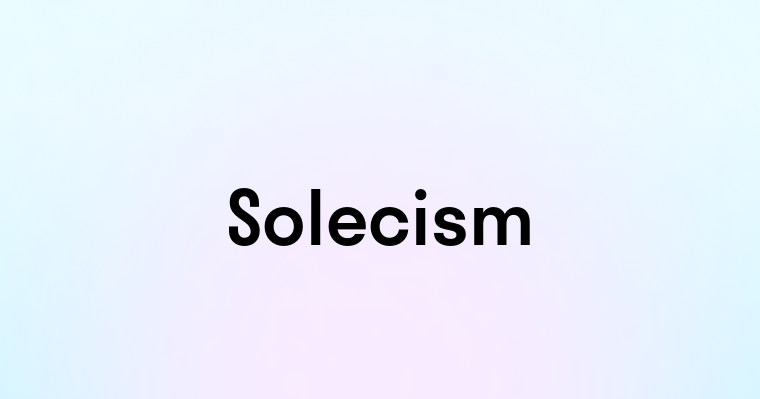 Solecism