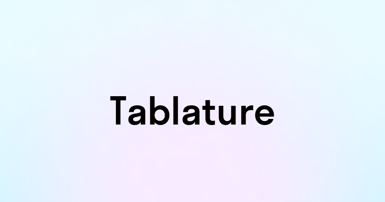 Tablature