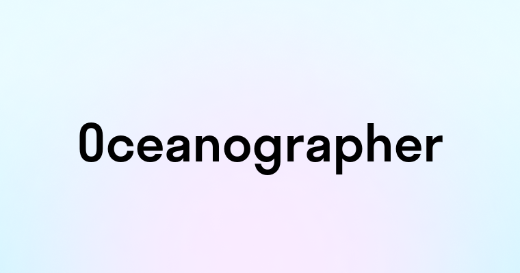 Oceanographer