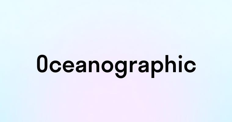 Oceanographic