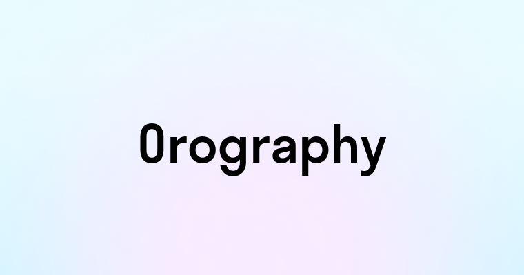 Orography