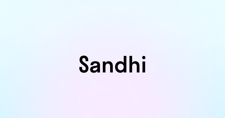 Sandhi