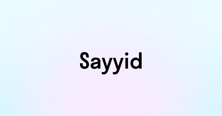 Sayyid