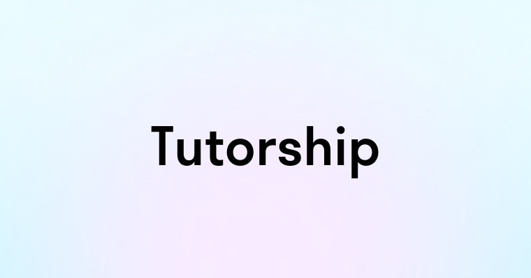 Tutorship