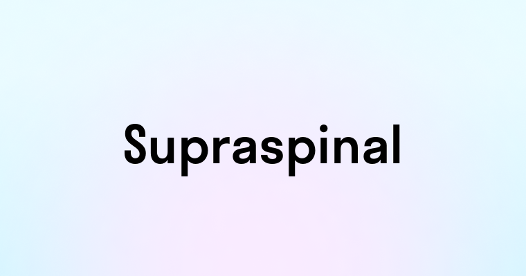 Supraspinal