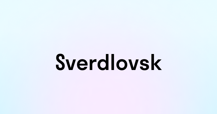 Sverdlovsk