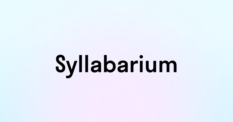 Syllabarium