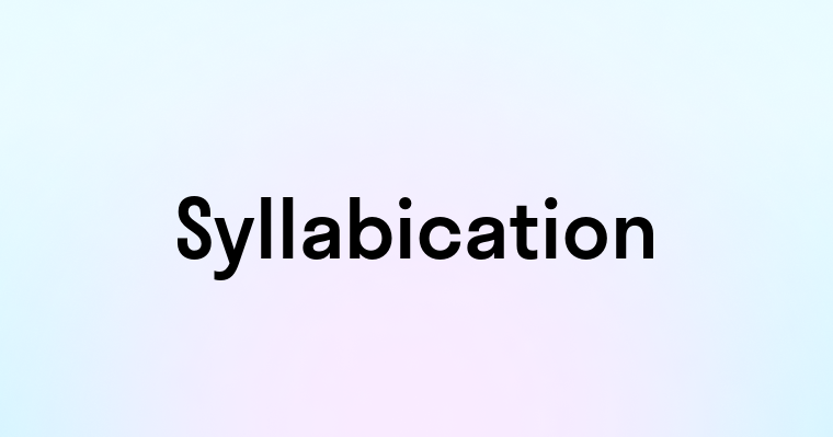 Syllabication