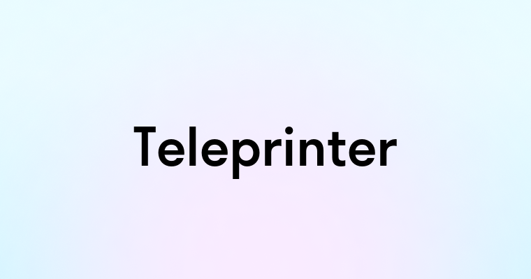 Teleprinter