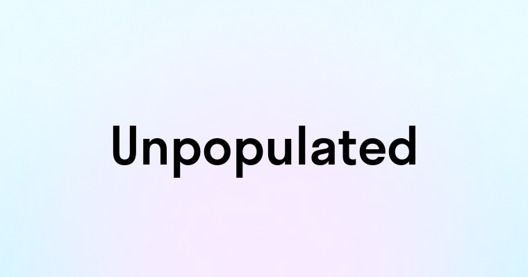 Unpopulated