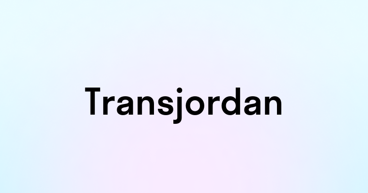 Transjordan