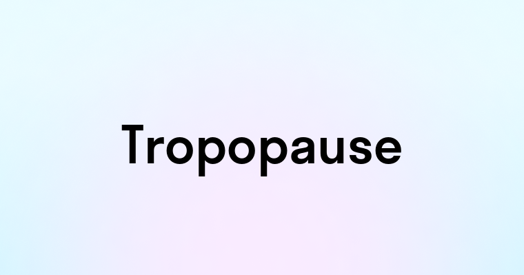 Tropopause