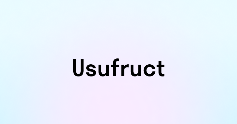 Usufruct