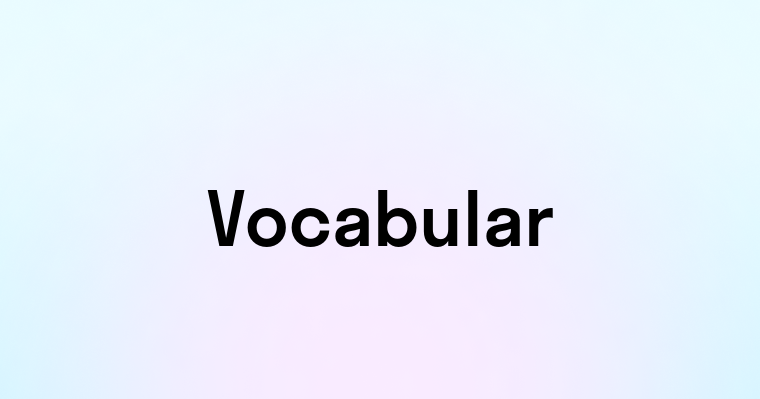 Vocabular