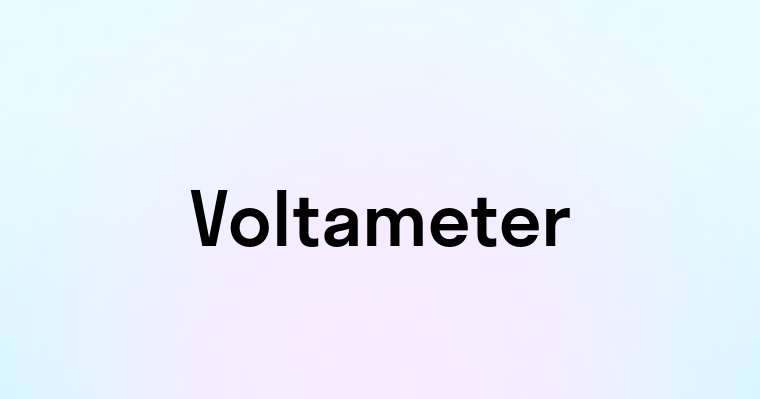 Voltameter