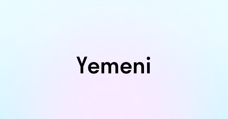 Yemeni