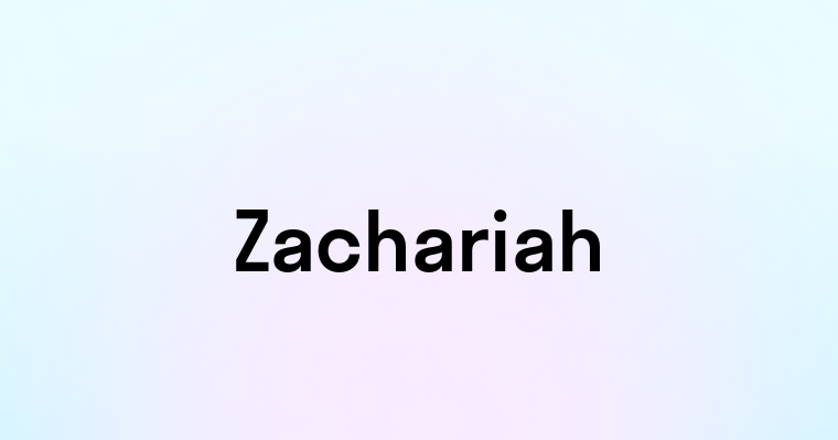 Zachariah