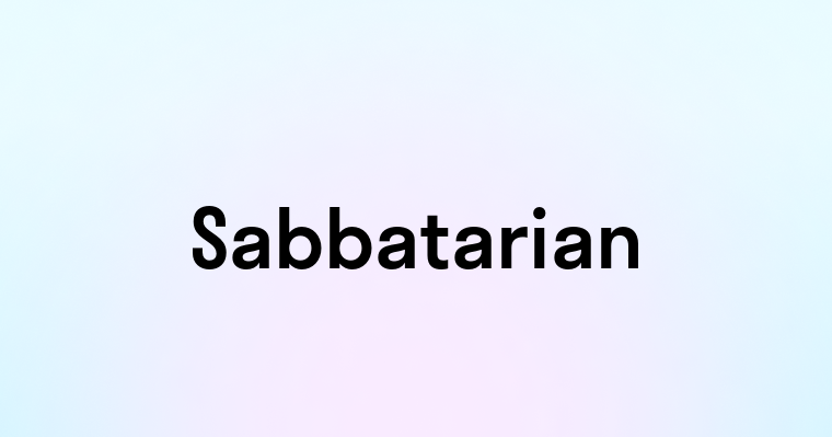 Sabbatarian