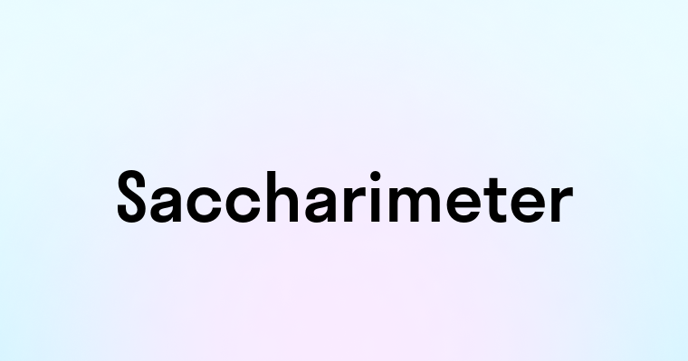 Saccharimeter