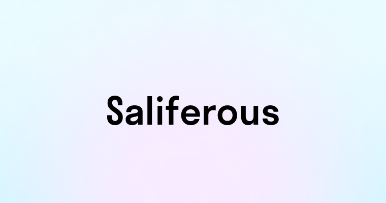 Saliferous