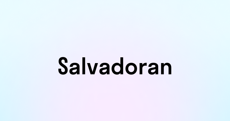 Salvadoran