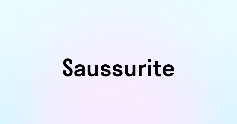 Saussurite