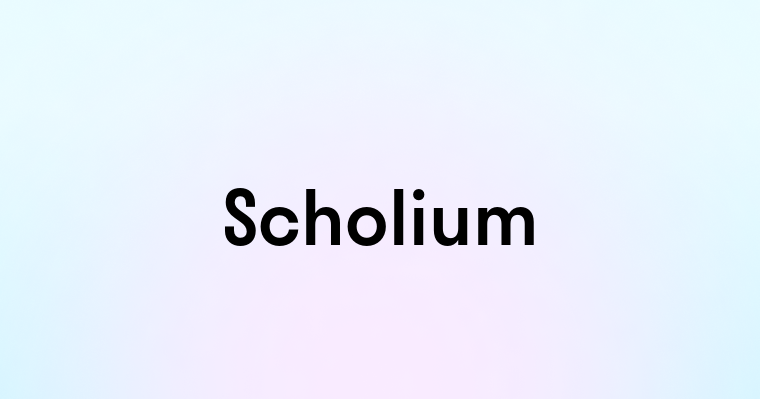 Scholium