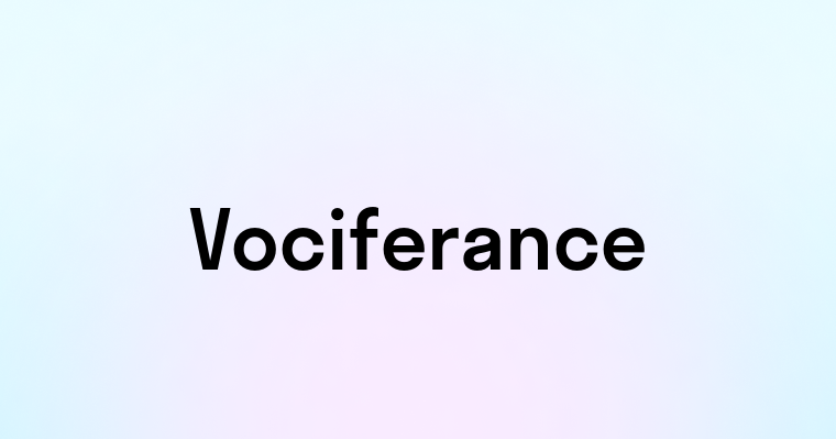 Vociferance