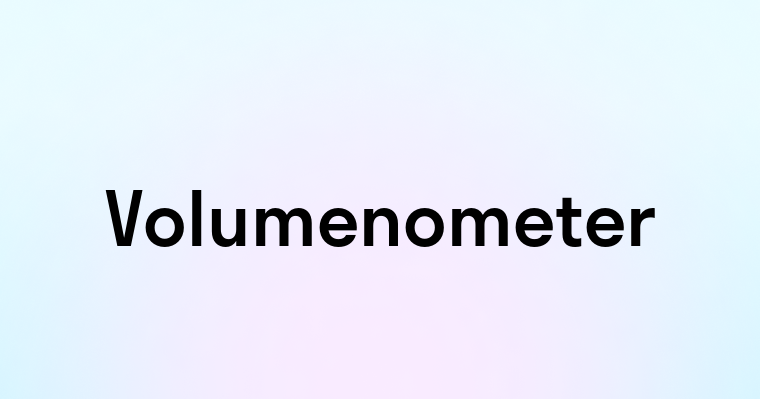 Volumenometer