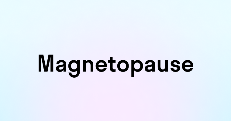 Magnetopause