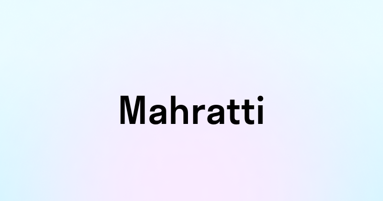 Mahratti