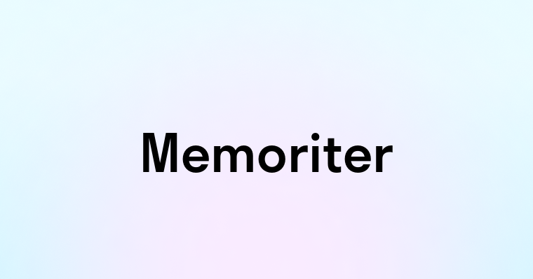 Memoriter