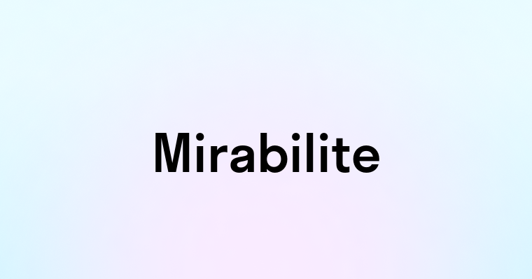 Mirabilite