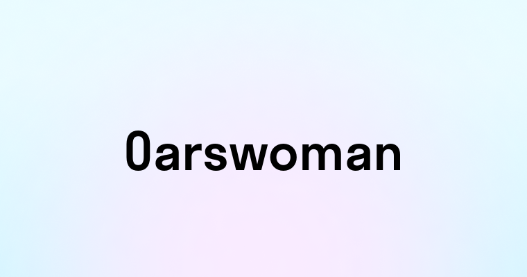 Oarswoman