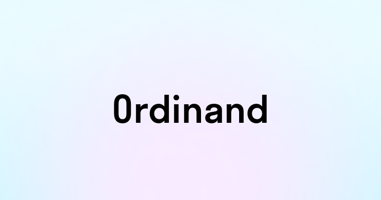 Ordinand