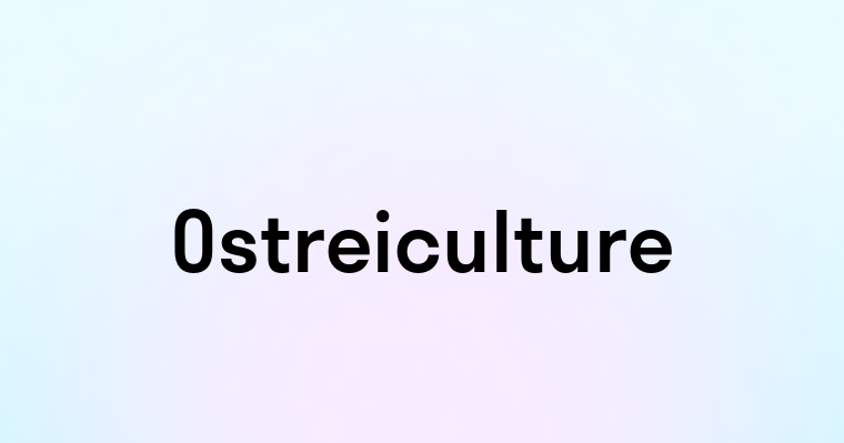 Ostreiculture