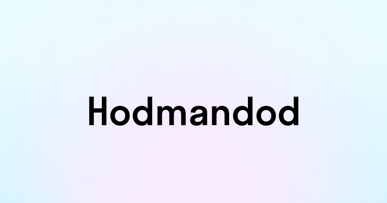 Hodmandod